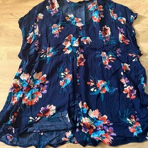 Floral Navy Blouse